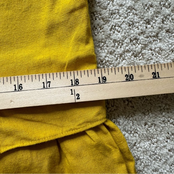 Baltic Linen | Handmade Yellow Relaxed Fit Summer Linen Sundress | Size EU 42 - Picture 6 of 8